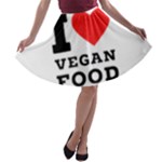 I love vegan food  A-line Skater Skirt