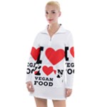 I love vegan food  Women s Long Sleeve Casual Dress