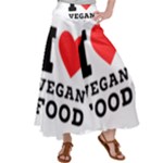 I love vegan food  Women s Satin Palazzo Pants