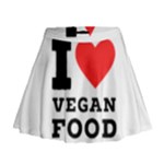 I love vegan food  Mini Flare Skirt