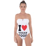 I love vegan food  Tie Back One Piece Swimsuit