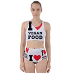 I love vegan food  Racer Back Bikini Set