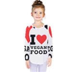 I love vegan food  Kids  Long Sleeve Tee