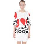 I love vegan food  Quarter Sleeve Pocket Dress