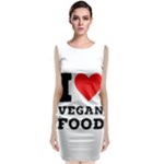 I love vegan food  Sleeveless Velvet Midi Dress