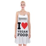 I love vegan food  Spaghetti Strap Velvet Dress