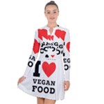 I love vegan food  Long Sleeve Panel Dress