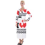 I love vegan food  Velvet Maxi Wrap Dress