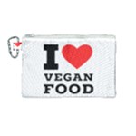 I love vegan food  Canvas Cosmetic Bag (Medium)