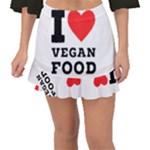 I love vegan food  Fishtail Mini Chiffon Skirt