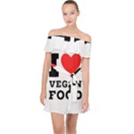 I love vegan food  Off Shoulder Chiffon Dress