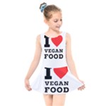 I love vegan food  Kids  Skater Dress Swimsuit