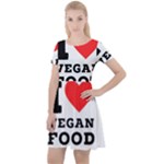 I love vegan food  Cap Sleeve Velour Dress 