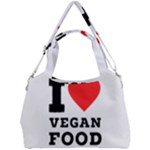 I love vegan food  Double Compartment Shoulder Bag