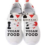 I love vegan food  Men s Velcro Strap Shoes