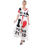 I love vegan food  Waist Tie Boho Maxi Dress