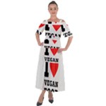 I love vegan food  Shoulder Straps Boho Maxi Dress 