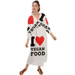 I love vegan food  Grecian Style  Maxi Dress