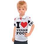 I love vegan food  Kids  Polo Tee