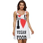I love vegan food  Ruffle Strap Babydoll Chiffon Dress