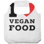 I love vegan food  Foldable Grocery Recycle Bag