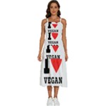 I love vegan food  Sleeveless Shoulder Straps Boho Dress