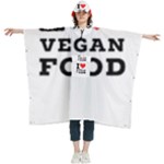 I love vegan food  Women s Hooded Rain Ponchos