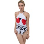 I love vegetarian food Go with the Flow One Piece Swimsuit