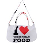 I love vegetarian food Removable Strap Handbag