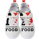 I love vegetarian food Men s Velcro Strap Shoes