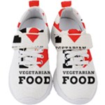 I love vegetarian food Kids  Velcro Strap Shoes