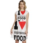 I love vegetarian food Cap Sleeve High Waist Dress