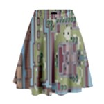Arcade Game Retro Pattern High Waist Skirt