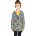 Arcade Game Retro Pattern Kids  Double Breasted Button Coat