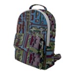 Arcade Game Retro Pattern Flap Pocket Backpack (Large)