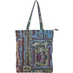 Arcade Game Retro Pattern Double Zip Up Tote Bag