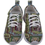 Arcade Game Retro Pattern Kids Athletic Shoes
