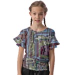 Arcade Game Retro Pattern Kids  Cut Out Flutter Sleeves