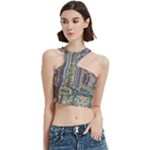 Arcade Game Retro Pattern Cut Out Top
