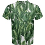 Green banana leaves Men s Cotton T-Shirt