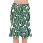 Green banana leaves Short Mermaid Skirt