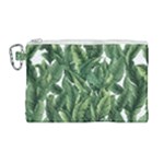 Green banana leaves Canvas Cosmetic Bag (Large)
