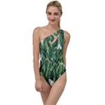 Green banana leaves To One Side Swimsuit