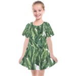 Green banana leaves Kids  Smock Dress