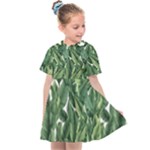Green banana leaves Kids  Sailor Dress