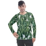 Green banana leaves Men s Pique Long Sleeve T-Shirt