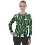 Green banana leaves Women s Pique Long Sleeve T-Shirt