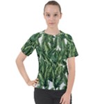 Green banana leaves Women s Sport Raglan T-Shirt