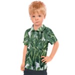 Green banana leaves Kids  Polo T-Shirt