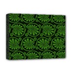 Green Floral Pattern Floral Greek Ornaments Deluxe Canvas 16  x 12  (Stretched) 